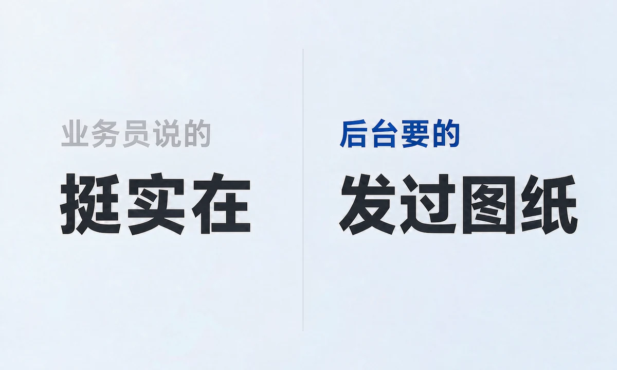 左边是业务员的判断，右边是问出来的动作